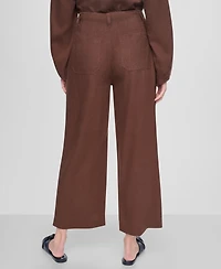 Dkny Jeans Women's High-Rise Cropped Wide-Leg Pants