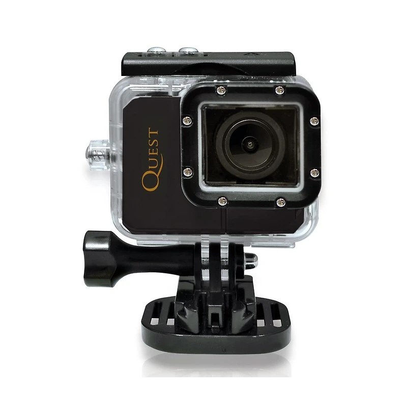 Pyle Sound Around Gear Pro Quest Wi-Fi Action Cam 1080p Video 16MP Camera 2.0'' Lcd Display Waterproof Case Remote GDV995BK
