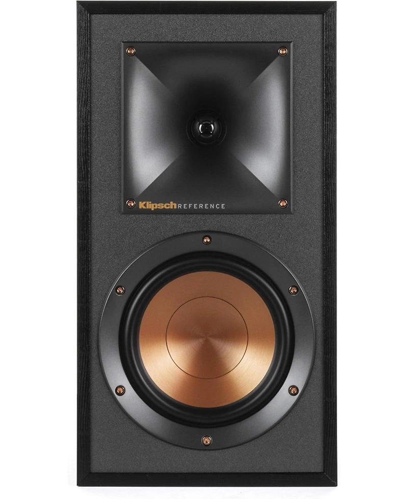 Klipsch R-51M Bookshelf Speaker Pair, 90x90 Tractrix Horn, 5.25" Copper Spun Woofer