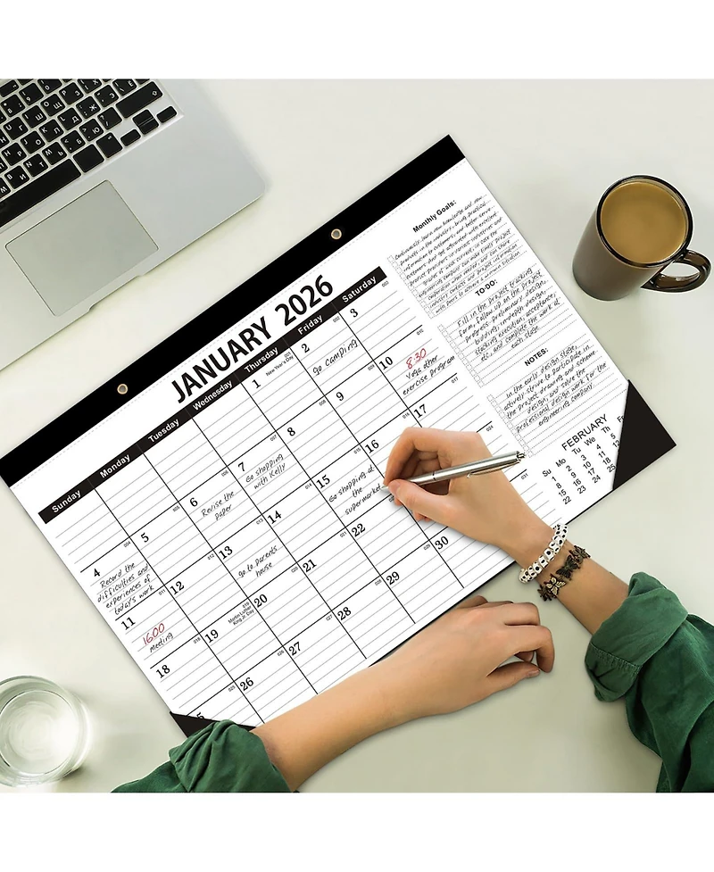 Gnuadz Desk Calendar 2026-2027 18 Months Home School Office
