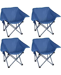 ECHTPeak 4 Pack Portable Camping Chair, Compact Collapsible, Outdoor Folding Sports Chairs, for Camp Sporting Events