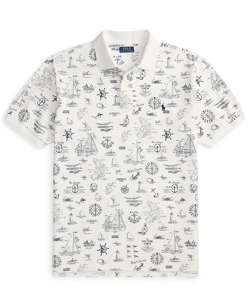 Polo Ralph Lauren Men's Big & Tall Nautical Print Mesh Shirt