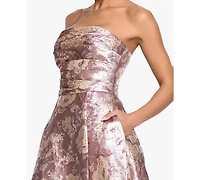 Xscape Women's Strapless Brocade Ball Gown