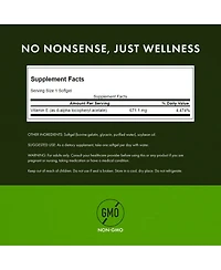Swanson Vitamin E Natural Supplement for Cardiovascular Health Provides d Alpha Tocopherols for Antioxidant Support 100 Softgels