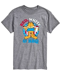 Airwaves Men's Garfield Red White And Bbq Short-Sleeve Graphic T-Shirt
