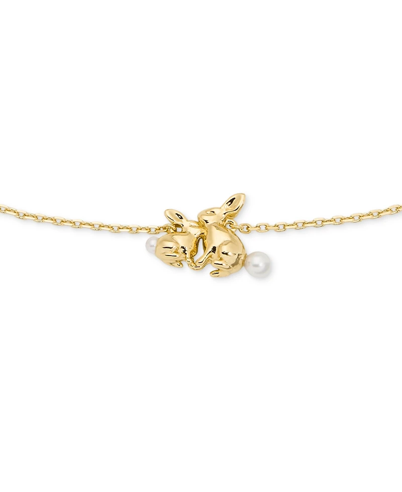 kate spade new york Gold-Tone Love You, Mom Bunny Bracelet