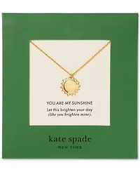 kate spade new york Gold-Tone Gifting You Are My Sunshine Short Pendant Necklace