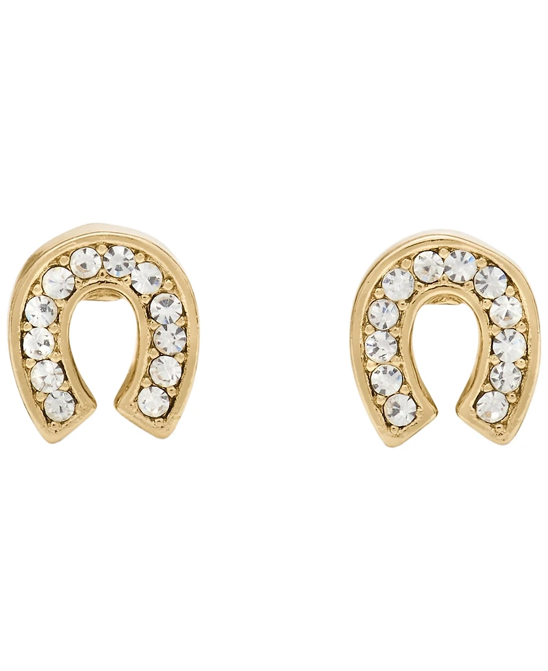 kate spade new york Gold-Tone You're a Gem Pave Horseshoe Stud Earrings