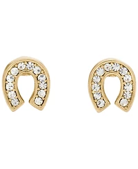 kate spade new york Gold-Tone You're a Gem Pave Horseshoe Stud Earrings
