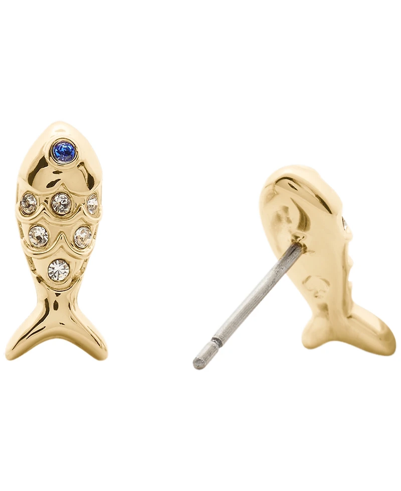 kate spade new york Gold-Tone Summer Daze Fish Stud Earrings