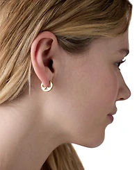 kate spade new york Gold-Tone Every Day Cutout Huggie Earrings