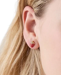 kate spade new york Gold-Tone Secret Garden Strawberry Stud Earrings