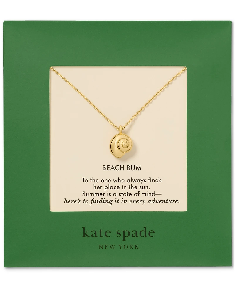 kate spade new york Gold-Tone Gifting Beach Bum Short Pendant Necklace