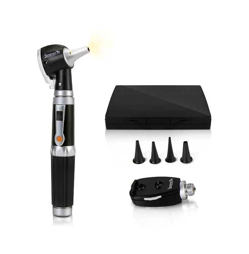 SereneLife 2 in 1 Ophthalmoscope and Otoscope Kit With Travel Case