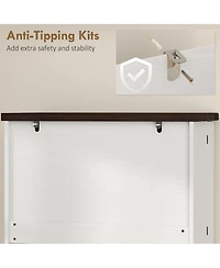 Homcom 72 Inch Tall Pantry Cabinet, Storage Cabinet with 8 Door Racks