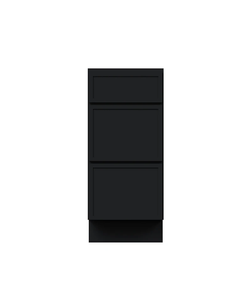 Boyel Living 15 Inch 3-Drawers Base Cabinets Kitchen Cabinets, Solid Wood Frame, Soft-Close Slides and Hinges