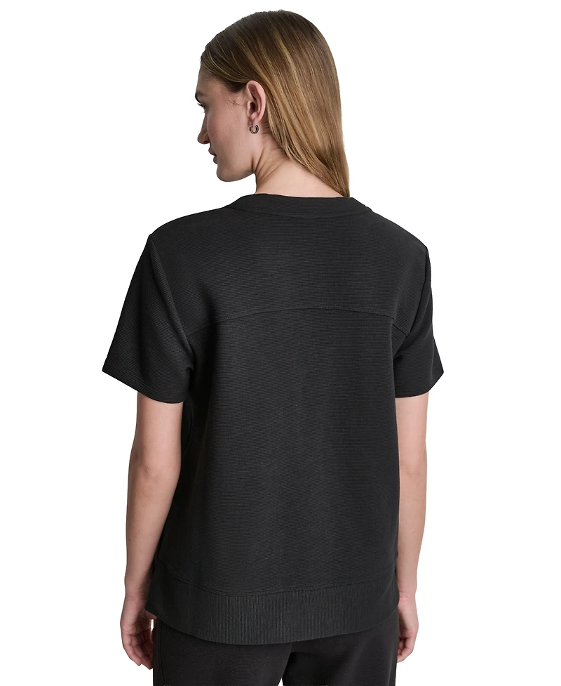 Dkny Sport Women's Short-Sleeve Crewneck Top