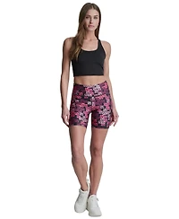 Dkny Sport Women's Printed High-Rise Bike Shorts