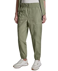 Dkny Sport Women's High Rise Bungee Waist Seamed Joggers