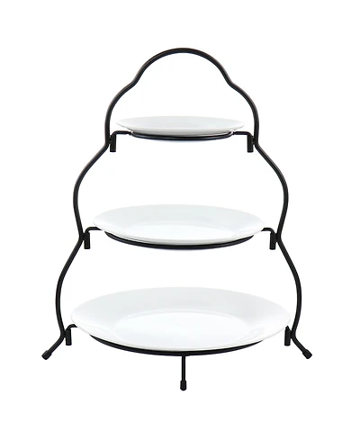 Elama 3-Tiered Round Plate Server