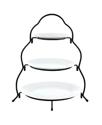 Elama 3-Tiered Round Plate Server