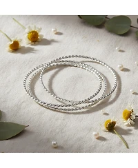 Bling Jewelry Thin Rope Cable Round Stackable Braided Twist Bangle Bracelet