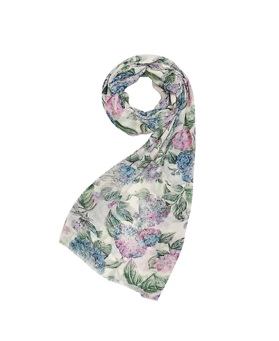 Fable England Women's Hydrangea Light Weight Scarf