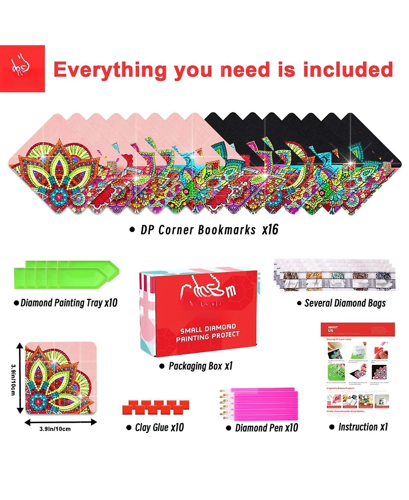 Gnuadz Painting Bookmark Rhinestone Diy Embroidery Gift