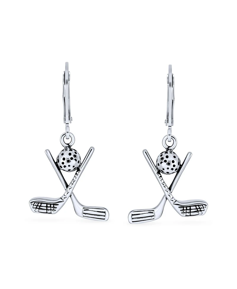 Bling Jewelry Golf Balls Clubs Dangle Earrings Lever back Oxidized Golf Jewelry Golf Player Gifts Female Golfers