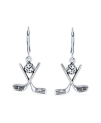 Bling Jewelry Golf Balls Clubs Dangle Earrings Lever back Oxidized Golf Jewelry Golf Player Gifts Female Golfers