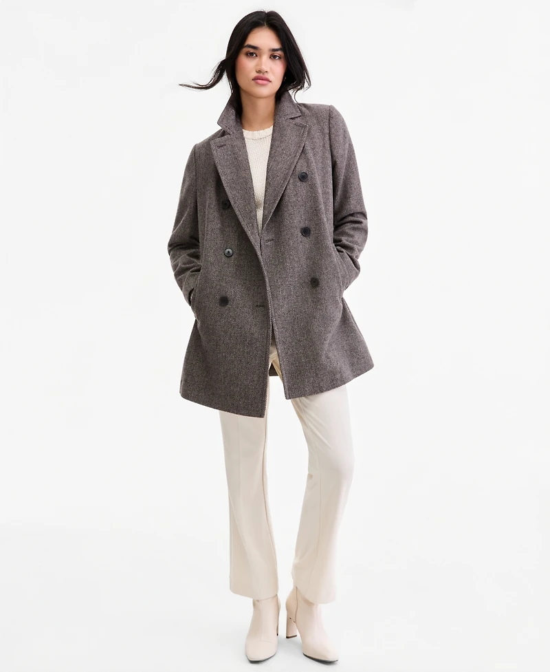 Calvin Klein Women's Double-Breasted Pea Coat, Created for Macy's