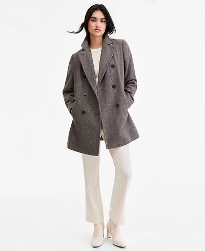 Calvin Klein Women's Double-Breasted Pea Coat, Created for Macy's