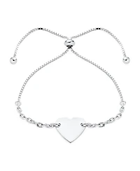 Bling Jewelry Script or Block Letter A-z Initial Monogram Heart Id Bracelet