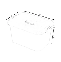 Basicwise Large Clear Storage Container With Lid and