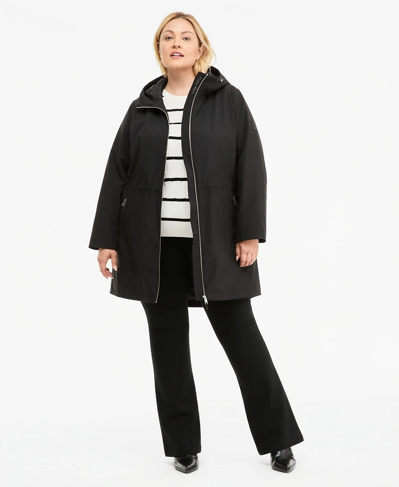 Calvin Klein Plus Softshell Utility Coat, Created for Macy's