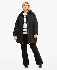 Calvin Klein Plus Softshell Utility Coat, Created for Macy's