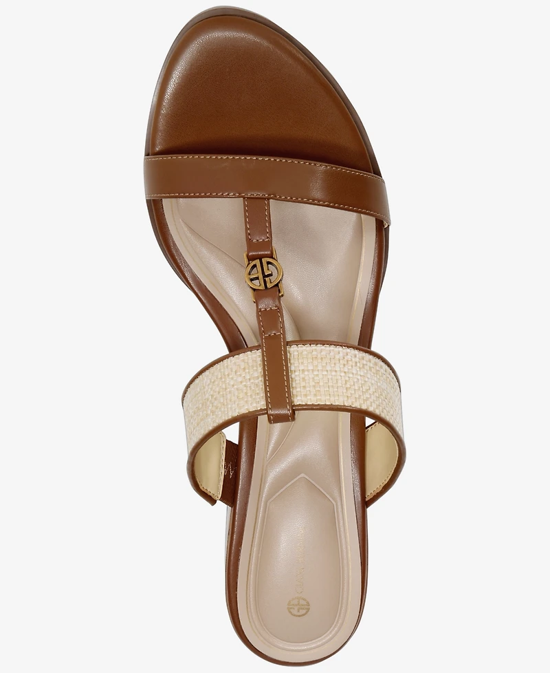 Giani Bernini Women's Almond Toe Stacked Heel Sandals, Macy's Exclusive