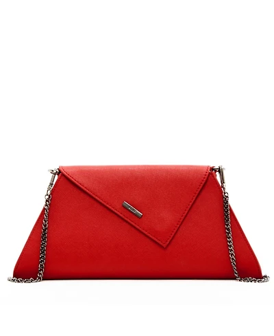 Susu Red Clutch Bag Leather Clutch Purse Crossbody Evening Purse Unique Women's Red Handbag