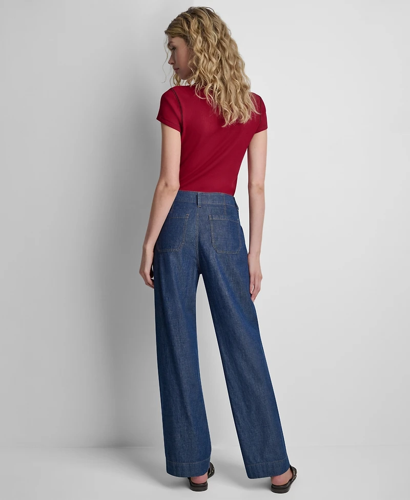 Dkny Women's Cotton Straight Leg Pants
