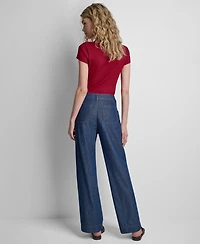 Dkny Women's Cotton Straight Leg Pants