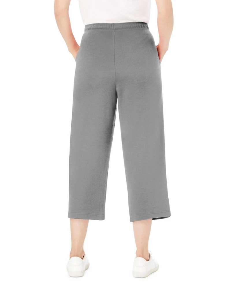 Woman Within Women's Sport-Knit Pull-On Capri Pants