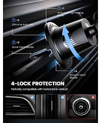 Lamicall Car Air Vent Phone Holder with 4-Lock Stability and Thick Case Friendly Design