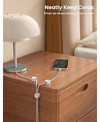 Lamicall 1Slot Desk Organizer Cord Holder , Adhesive Cable Clips