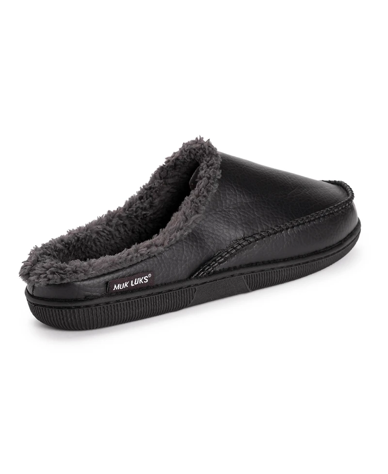 Muk Luks Men's Faux Leather Clog Slippers