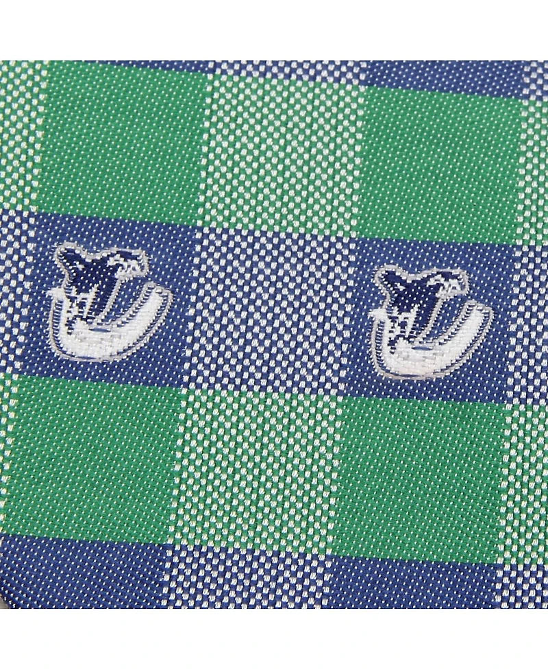 Eagles Wings Men's Vancouver Canucks Woven Poly Check Tie