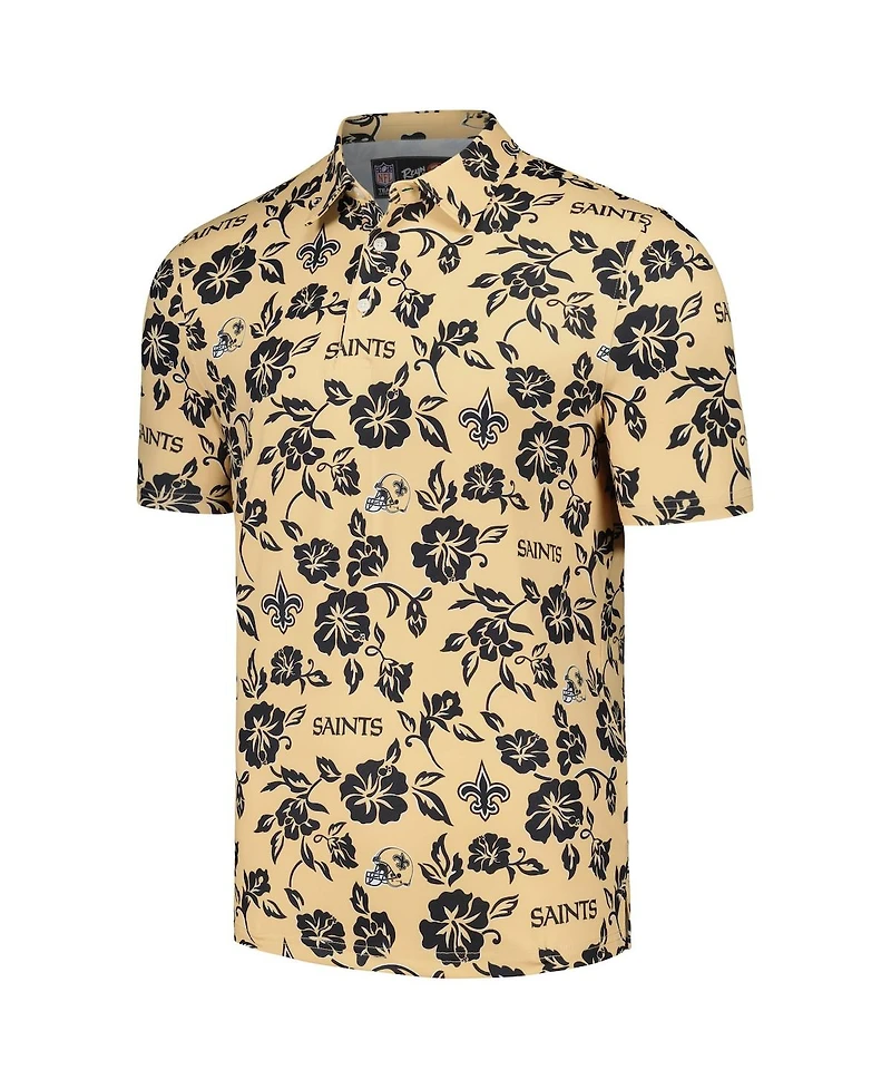 Reyn Spooner Men's Gold New Orleans Saints Pua Performance Polo Shirt