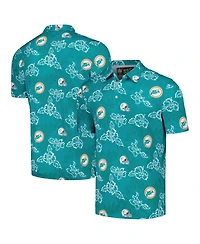 Reyn Spooner Men's Aqua Miami Dolphins Throwback Pua Performance Polo Shirt