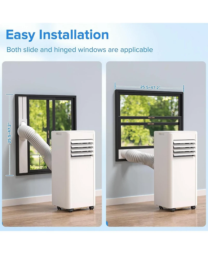 Cowsar 10,000 Btu Portable Ac, Cools 450 Sq. Ft, 4-in-1 Unit with Sleep Mode and Timer