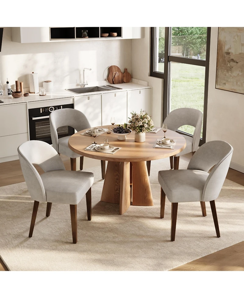 homfan Modern 4-Piece Dining Chair Set