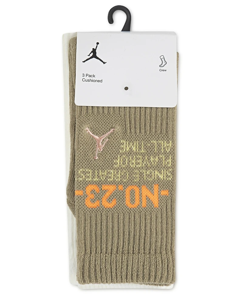 Jordan Kids' 9-11 Crew Socks, 3-Pack
